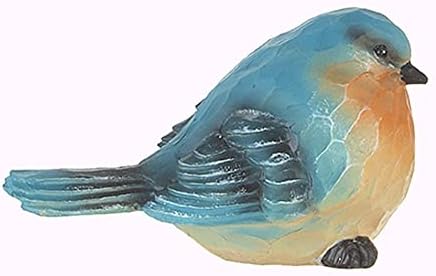 קולקציית הגשר כחול וכתום מגולף שרף ציפור פסלון צבעוני פסל בעלי חיים עונתי מבטא עיצוב עונתי