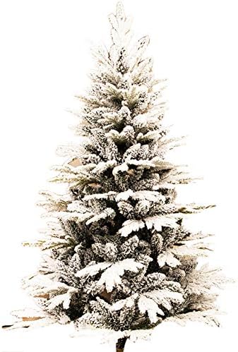 ZPEE לבן שלג נוהר עץ חג המולד, עץ אורן PVC חומר עם מתכת עמד