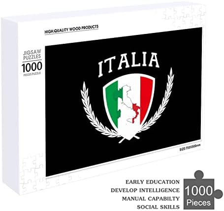 איטליה איטליה דגל מפה איטלקי דגל פאזל מעץ תמונות אמנות קיר תמונות לקישוטים לבית 1000 מחשבים