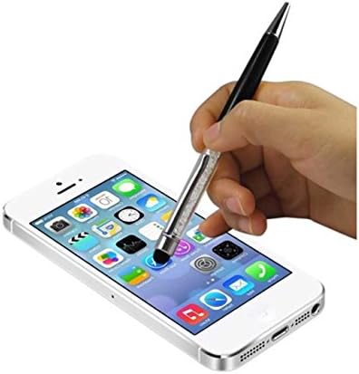 רייקו רייקו עט חרט עם כדורי סגנון עט, קריסטל וקליפ עיצוב עבור אוניברסלי מסך מגע אלקטרוני מכשיר שחור-סטיילי