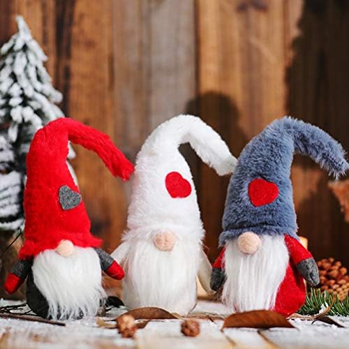 DIDISEAOE את עיצוב האח חג המולד גנום קטיף אלף: קישוט גנום שוודי זוג גמדים סקנדינבי גמדים