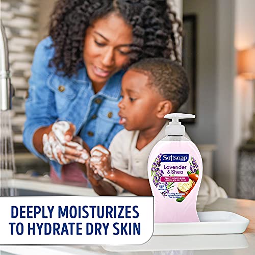 Softsoap מעניק לחות עמוק במילוי סבון יד נוזלי, חמאת לבנדר וחמאת שיאה - 50 פל. עוז
