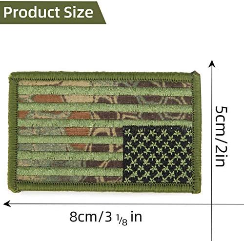 WILLIKIVA 8 PCS חבילה אמריקאית דגל אמריקאי רקמה טקטי מורל טלאי צבאי סט טלאי צבאי מצחיק לשקיות שקיות אודות מדים