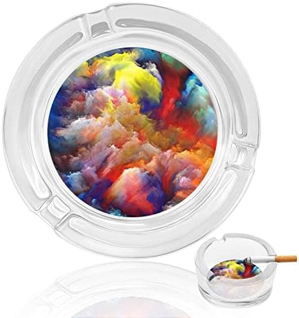 עננים צבעוניים מאפרה מזכוכית לסיגריה סיגריה קלאסית מאפרי קריסטל צלולים