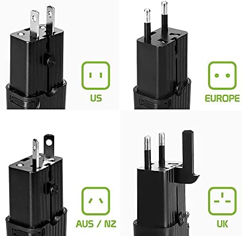 מתאם USB אוניברסלי כפול עובד עבור Dell XPS 1340 עבור כוח ונסיעות ברחבי העולם בין ארהב/האיחוד האירופי/CN/AUS/NZ/בריטניה