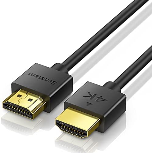 כבל HDMI 4K 10 רגל מהירות גבוהה, כבל HDMI 2.0, כבל HDMI דק, מחברים מצופים זהב עם פרופיל נמוך-4K, 2K, HDR, ARC,