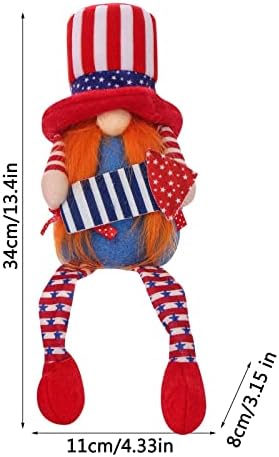 יום קישוט קטן יום בובה אמריקאית בובה אמריקאית פטריוטית גנום קישוט