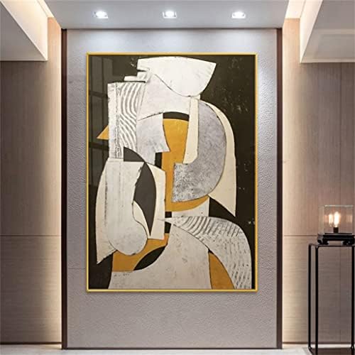 הוקאי מופשט גבר ואישה זוג קיר אמנות בד ציור בית סלון דקור