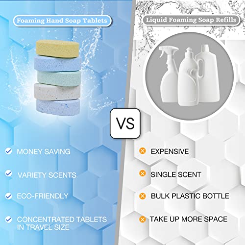 מילוי טבליות סבון ידיים מקציף זרימה-אפס פסולת שטיפת ידיים חבילת מדגם 5 טבליות-מוצר ידידותי לסביבה וחומרי ניקוי-מילוי 5 על