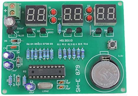 מודול ערכת DIY DAOKI® DIY 9V-12V AT89C2051 6 רכיבי חלקי שעון אלקטרוניים LED דיגיטלי