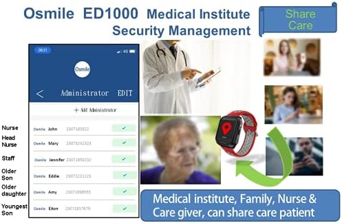Osmile ED1000 GPS Tracker לניהול אבטחת מכונים רפואיים עד 50 חולים