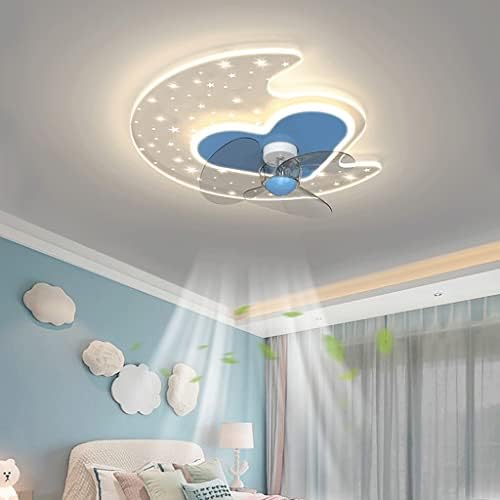 Quesheng LED מאווררי תקרה סלון סלון חדר סעודה מנורת חדר שינה מנורת חדר ילדים מנורת מאוורר עם שלט רחוק