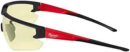 מילווקי משקפי בטיחות אנטי -סקרט, עדשה צהובה מסגרת שחורה/אדומה - מקרה של: 1;