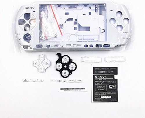 מכסה מארז דיור מלא של מעטפת עם ערכת כפתורים מוגדרת עבור Sony PSP3000 PSP 3000 3001 3002 3003 3004 החלפת סדרה - לבן