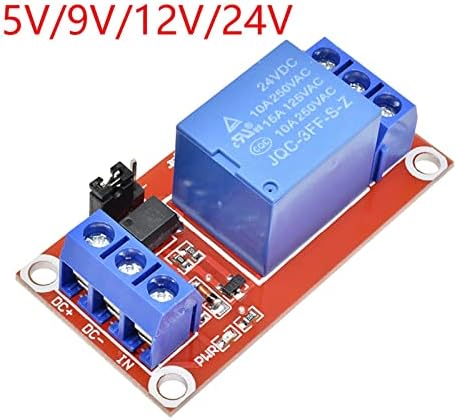 NHOSS 1 ערוץ 5V 9V 12V 24V Module Module Shield עם Optocoupler 12V מודול ממסר תומך בהדק ברמה גבוהה ונמוך 1 pcs