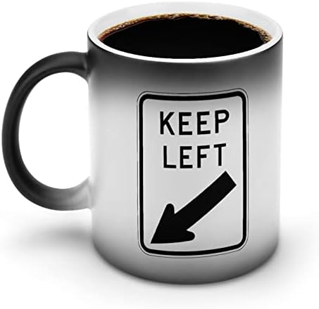 לשמור על שמאל יצירתי שינוי צבע קרמיקה קפה כוס חום שינוי ספל מצחיק עבור בית משרד