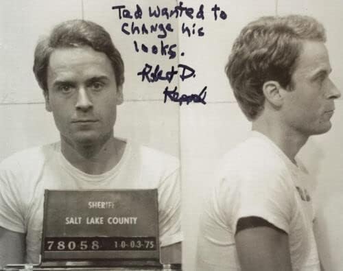 רוברט ד. קפל חתם בחתימה 8 על 10 תמונה הבלש המפורסם נדיר בקט בס