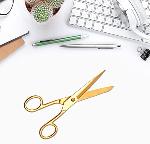 תפאורה לבית משרדים מספריים מוזהבים מחזיק עט עט חותך תותח כלים לחיתוך נייר מלאכה מספריים מספריים זהב כלים לחיתוך