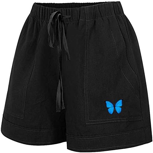 מכנסיים קצרים בקיץ לנשים טרקלין מזדמן נוח מכנסיים קצרים בצבע טהור