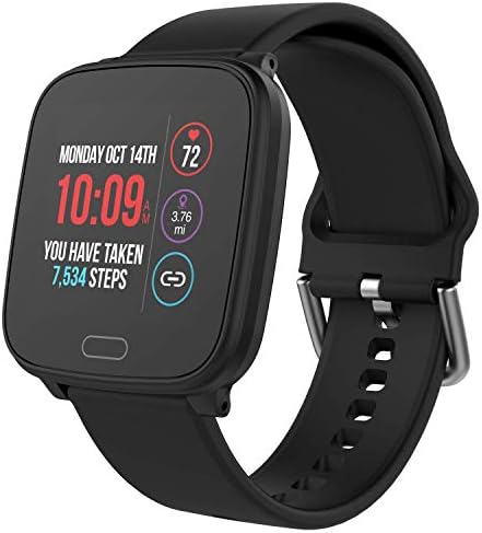 iconnect מאת Timex Smartwatch פעיל עם דופק, התראות ומעקב אחר פעילות 37 ממ - שחור עם רצועת שרף שחור