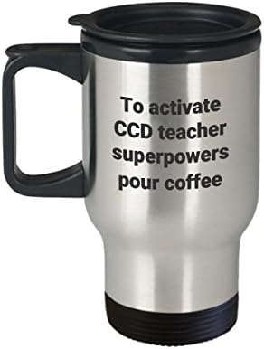 ספל נסיעות למורה CCD - סרקסטי סרקסטי מבודד תרמטי מפלדת אל חלד הוראה מתנה ספל קפה מעצמה