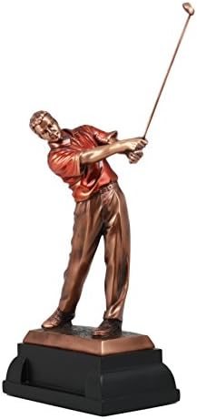 מתנות ועיצוב Ebros גולף מקצועי מועדון מתנדנד טווח נהיגה פסל ברונזה ברונזה גולף אלקטרוני בהשראת צלמית 15.25 H