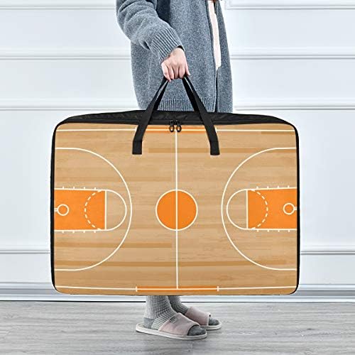 שקית אחסון לבגדים לא משולבת לשמיכה - תיק מארגני מגרש גדול בכדורסל עם קיבול