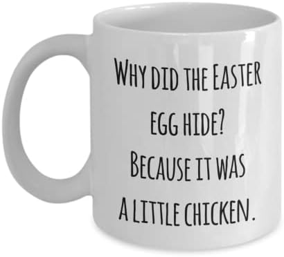 ספל קפה קלאסי: מדוע ביצת הפסחא הסתרה כי זה היה קצת עוף. לבן 11oz מתנה מדהימה A3958