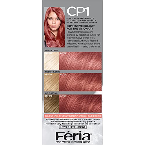 לוריאל פריז פריה בעוצמה גבוהה צבע שיער קבוע מנצנץ רב פנים, פי 3 הדגשות, צבע שיער עדין ועמוק