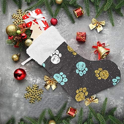 גרבי חג המולד של Alaza כלב קלאסי קלאסית קישוטים גדולים לגרביים גדולים לעיצוב המסיבה של עונת החג המשפחתית 1 חבילה,