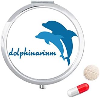 כחול אוקיינוס ידידותי דולפין דפוס גלולת מקרה כיס רפואת אחסון תיבת מיכל מתקן