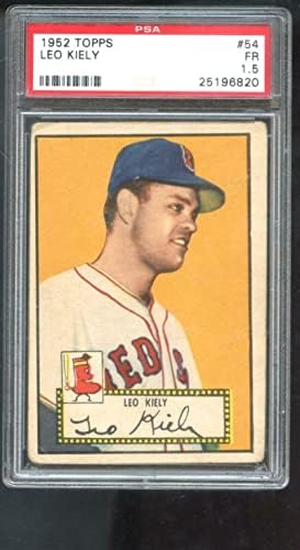 1952 Topps 54 Leo Kiely PSA 1.5 כרטיס בייסבול מדורג בוסטון רד סוקס אדום גב - כרטיסי בייסבול מטלטלים