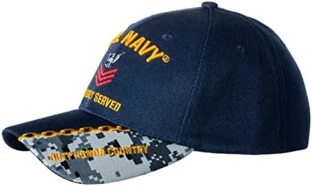 ארצות הברית חיל הים פטי קצין רקום מתכוונן אמצע פרופיל כחול בייסבול כובע
