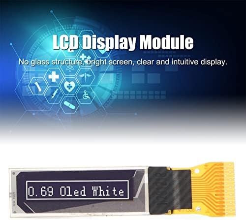 אביזר לוח LCD דיגיטלי, מודול תצוגה דק 4PCS LCD מודול 0.69in 96x16 14 ממשק SPI IIC עבור אלקטרוניקה