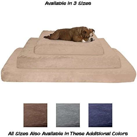 קצף זיכרון - מיטת כלבים אורתופדית דו -שכבית עם כיסוי רחיץ מכונה - 26 x 19 לכלבים בינוניים עד 40 קילוגרמים על ידי Petmaker