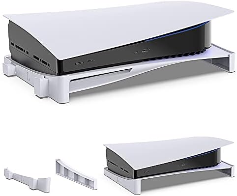 סטנד אופקי תואם ל- PS5 דיסק ומהדורה דיגיטלית - מחזיק מעמד בסיס עבור אביזרי PS5 עם MADs נגד החלקה תואם ל- PS5