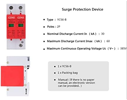 ONECM YCS6-B AC SPD 385V 2P מכשיר מגן על מכשיר מגן מגן מגן מגן על מגן על מתח נמוך מתח נמוך