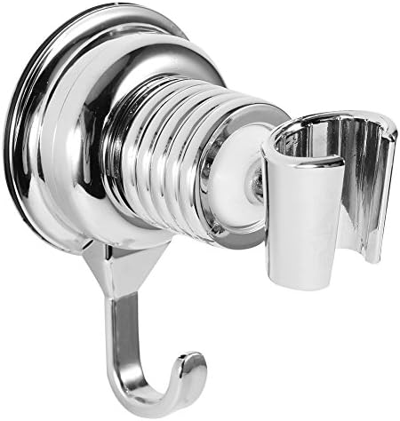 מחזיק ראש מקלחת ABS קיר רכוב על כף יד ראש מקלחת עמדת 360 מעלות מתכווננת עם כוס יניקה