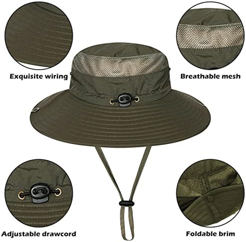 כובע דיג לגברים, כובע שמש רחב שוליים כובע דלי