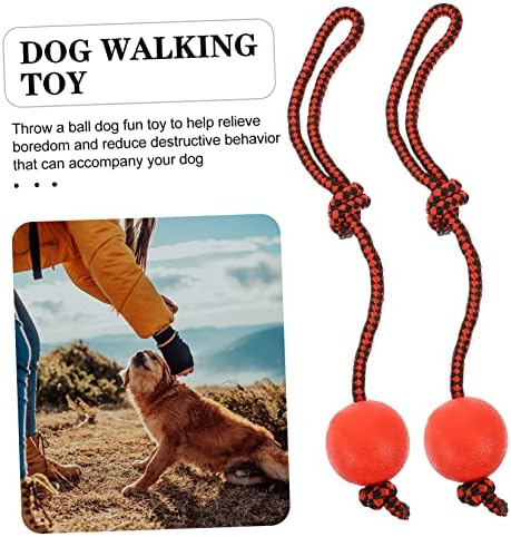 PATKAW 3 יחידים כלבים זורקים כדור צעצועים קופצניים צעצועים לעיסה לגורים לועסים צעצועים לכלבים חבל נושך כלב