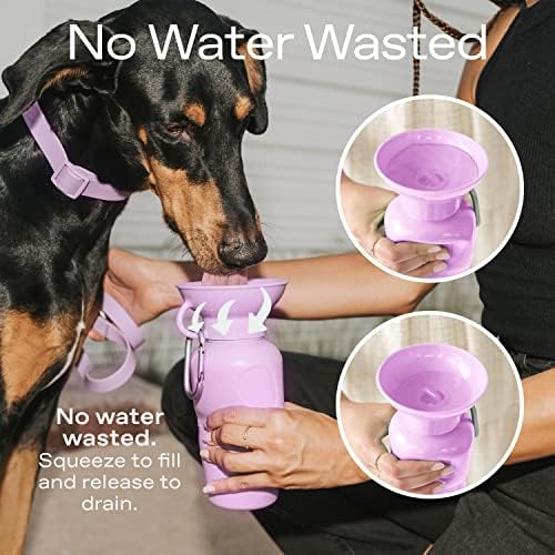 בקבוק מים לכלבים ספרינגר / מתקן בקבוקי מים נייד לנסיעות לכלבים-כפי שניתן לראות במיכל כרישים / בקבוקי פטנט חסיני