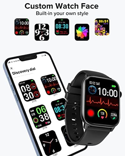 Niuffit שעונים חכמים לגברים תואמים לאייפון: עוקבי פעילות ושעונים חכמים לטלפונים של אנדרואיד iOS, גשש כושר