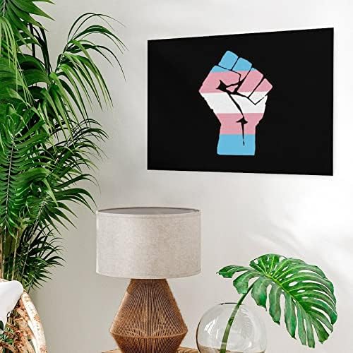נודקיו מורם אגרוף טרנסג'נדרים בד דגל צביעה קיר אמנות תלייה תמונה לסלון חדר שינה ביתי לקישוט Unframe Style