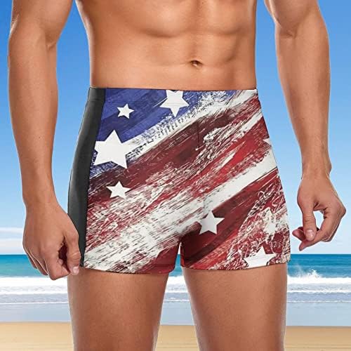 מכנסיים קצרים לגברים קיץ הדפסת יום העצמאות של גברים חוף ים חוף ים הדפסה דיגיטלית חמה עם לוח רגל 4
