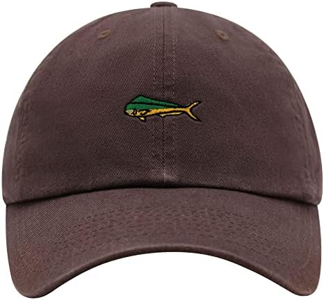 JPAK MAHI-MAHI FISH FISH PREMIUM DAD HAT רקום כובע בייסבול דיג אוקיינוס