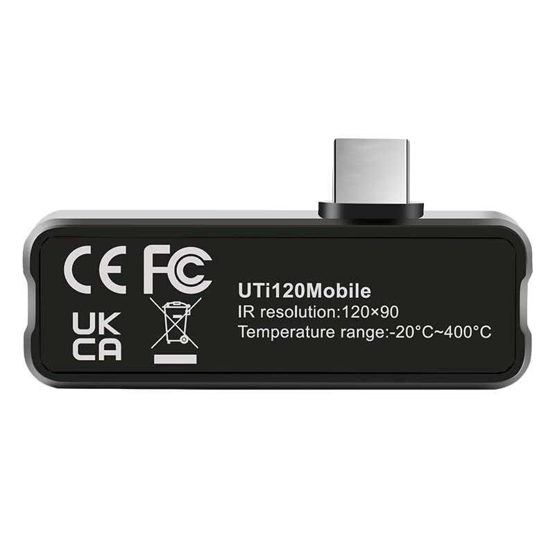 מצלמה תרמית של UNI-T, אנדרואיד USB-C MicroUSB, מצלמה אינפרא אדום תמונה תרמית לסמארטפונים-UTI120mobile, רזולוציית IR