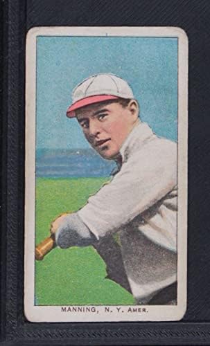 1909 T206 Bat Rube Manning New York Yankees Good Yankees
