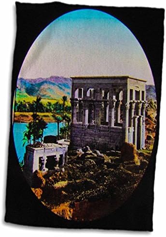 3 דרוז עתיקה מצרים פרעונים מיטת טראג'נים קיוסק וינטג 'פנס קסם 1890 - מגבות