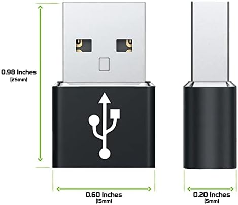 USB-C נקבה ל- USB מתאם מהיר זכר התואם ל- GoPro Hero Max שלך למטען, סנכרון, מכשירי OTG כמו מקלדת, עכבר, ZIP, GAMEPAD,