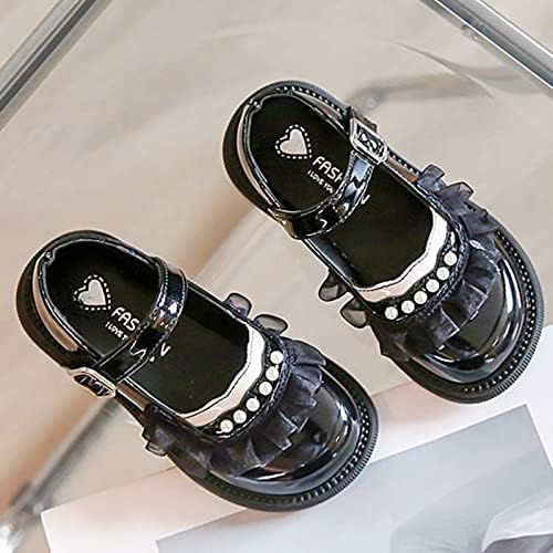 אופנה אביב קיץ ילדי נעליים יומיומיות בנות עור נעלי שמלת נעלי נוח פרל תחרה פעוט נעלי מים